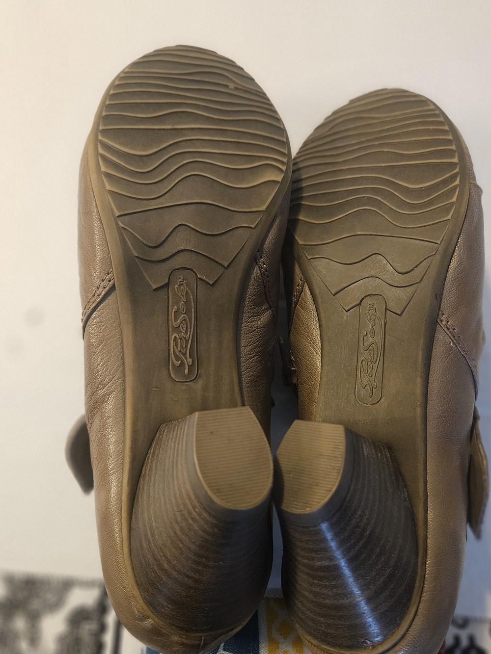 Pure Sole Women’s Brown Ruched Leather Ankle Heels - Picture 7 of 10
